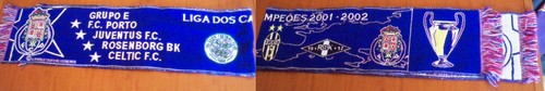 Sciarpa champions league 2001 - sciarpa,