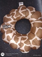 Total Pillow Microbead Pillow Adjustable Neck Lumbar Pillow Brown 12” Diameter