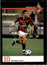 cartolina postcard Calcio Milan con Autografo  2003/04 Rui Costa (2)