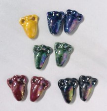 6pz Ciondoli Gioielli,bijoux,ceramica Di Caltagirone,anfore,charm,hobby