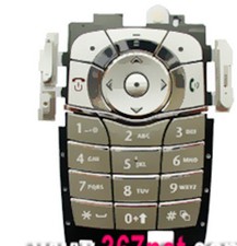 RICAMBIO TASTI TASTIERA per MOTOROLA V600 V620 SILVER GRIGIO Cover Guscio Keypad