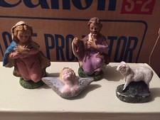 Pastori In Pasta E Gesso Presepe Famiglia Maria Madonna Angelo Pecora Giuseppe