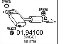 MTS 01.94100 Marmitta per ALFA