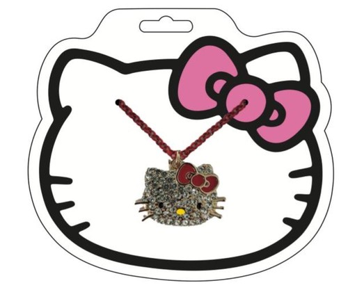 Collana rossa con strass - rossa,