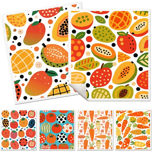 Set panno strofinacci frutta - set,