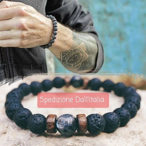 Bracciale uomo pietra naturale - uomo,