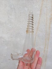 V 37 Abbeveratoio Uccello Vetro Antico XVIII XIX Gabbia Nido