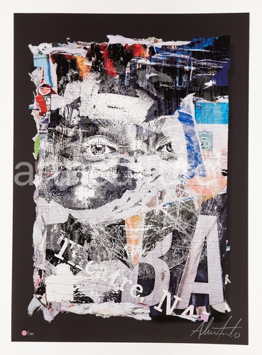Vhils layers hand signed - vhils,