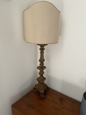 Lampada CANDELIERE Legno dorato Con Paralume