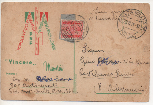 1941 franchigia tassata - tassata, 20c