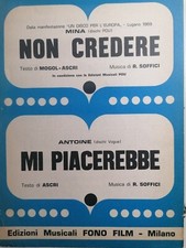 spartito musicale NON CREDERE