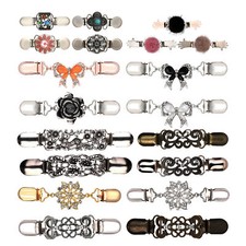 Maglione retrò scialle spilla