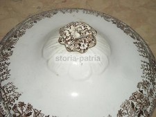 DECORATIVA ANTICA CERAMICA_CUCINA_COPERCHIO PER ZUPPIERA_PREGEVOLI DECORI_UTILE