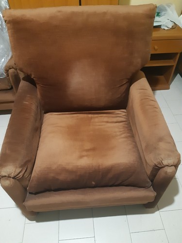 Poltrona velluto marrone - in,