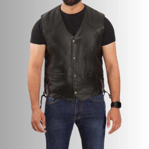 Gilet pelle originale - in,