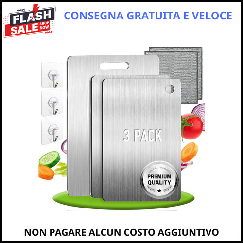 Set taglieri acciaio - taglieri,