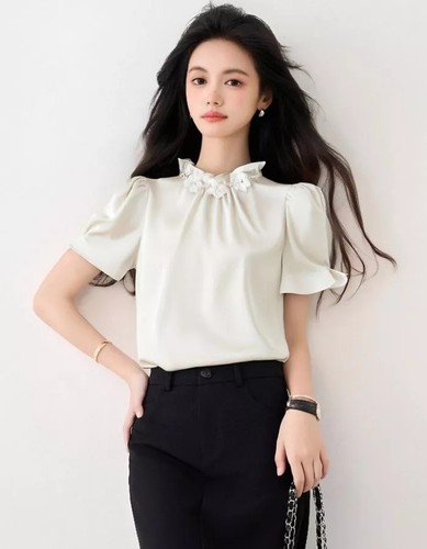 Blusa estiva albicocca raso - blusa,