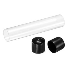 Tubo acrilico rigido trasparente, 46 mm ID x 50 mm OD 10" tubo di plastica rotondo con tappo