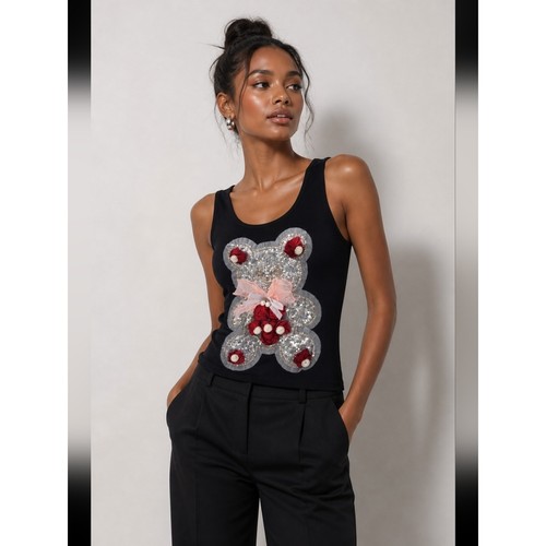 Moschino rara canotta - nera, con