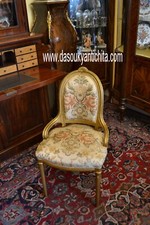 Antica poltroncina stile Luigi XVI in tessuto aubusson