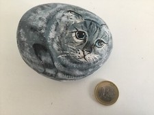 Due sassi dipinti gatti - sassi,