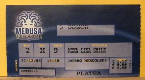 Biglietto cinema medusa - medusa, anno