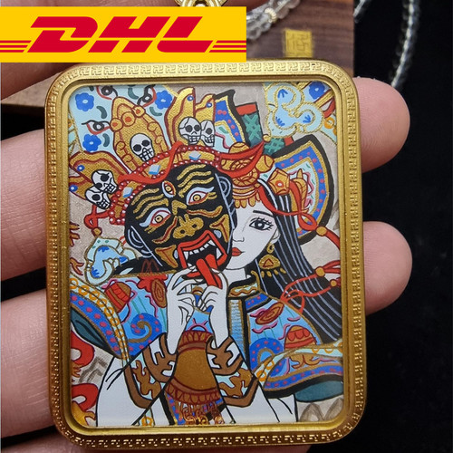 Ciondolo thangka dipinto - thangka, a