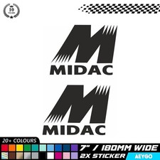 2x MIDAC Adesivo Decalcomania