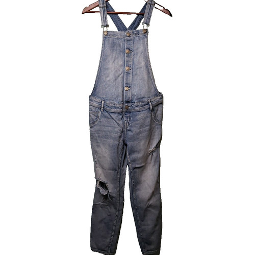 Salopette jeans premaman blu