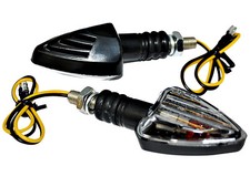 2x Mini Lampeggiante Lampadina Arancione Moto Adatto per Kawasaki BMW KTM Yamaha