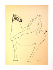 Marino Marini - “Miracolo” -  Serigrafia  vintage. Con certificato