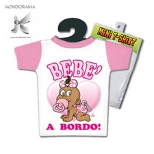 Mini t-shirt rosa bimba bebè a bordo
