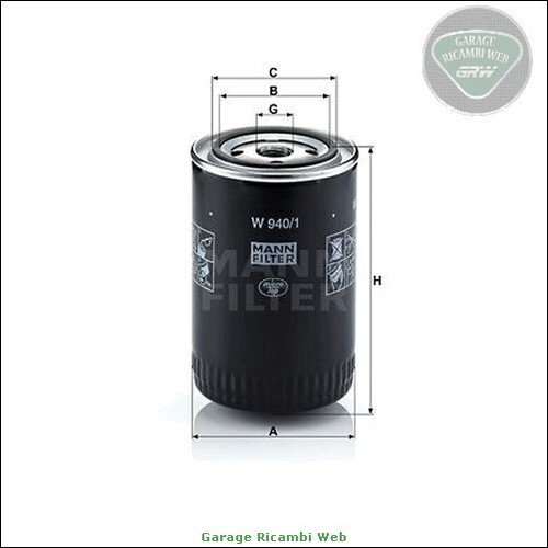 W940 filtro olio mann - olio, mann-filter