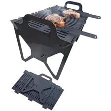 Barbecue Portatile Pieghevole Grill Acciaio Leggero per Viaggi Stradali per Esterno