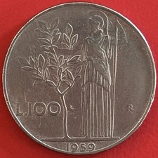 100 lire moneta - lire, 1959