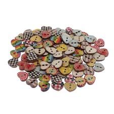 100 pezzi bottoni in legno a