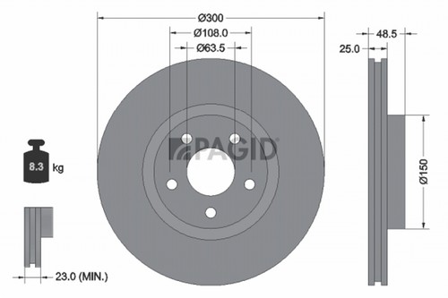 Dischi freno pagid - pagid, 54413nhc