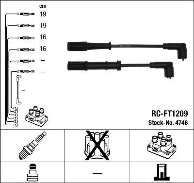 Ngk 4746 kit cavi - 4746,