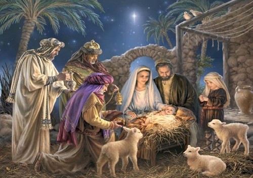 Schema punto croce presepe - punto,