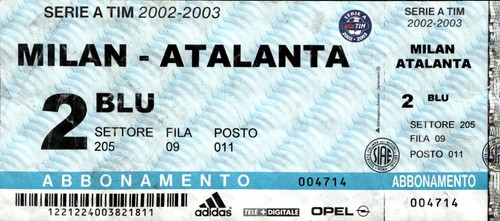Biglietto stadio milan - biglietto,