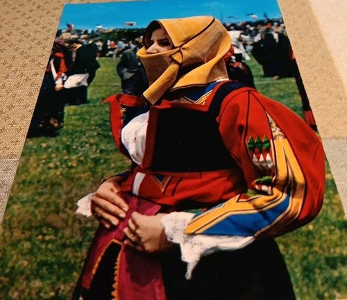 Cartolina costume sardo - costume,