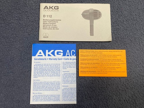 Akg d112 microfono - d112, manuale