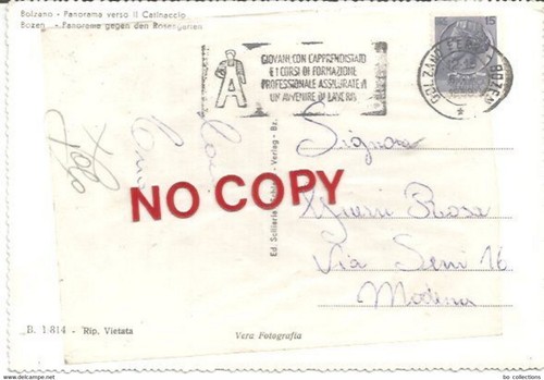 Bolzano 1958 targhetta - 6.4.1958,