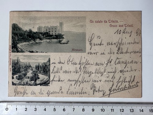 Cartolina 1897 trieste italia - cartolina,