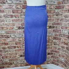 Zara Gonna Midi Blu Maculato