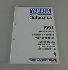 Dati Di Manutenzione Yamaha Fuoribordo 20C - 115B Aggiornamento 03/1991