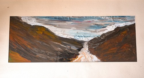 Quadro originale olio vetro - su,