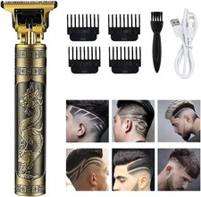 TAGLIA CAPELLI PROFESSIONALE REGOLA BARBA TRIMMER RASOIO ORO ELETTRICO RETRO