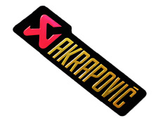 2x ADESIVI AKRAPOVIC STICKERS ALLUMINIO 3D ALTE TEMPERATURE SCARICO KTM ORO GRAN
