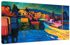 Quadro moderno Astratto Kandinsky Marina Paesaggio Arte Arredo Stampa su tela